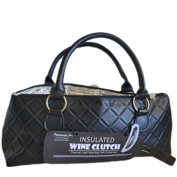 PRIMEWARE Thermal Insulated Wine Clutch with Corkscrew Black - Picture 5 of 6